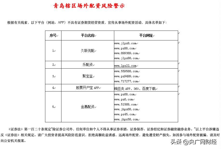 深圳证监局黑名单_场外配资风险警示_天津本地股票配资公司哪家好