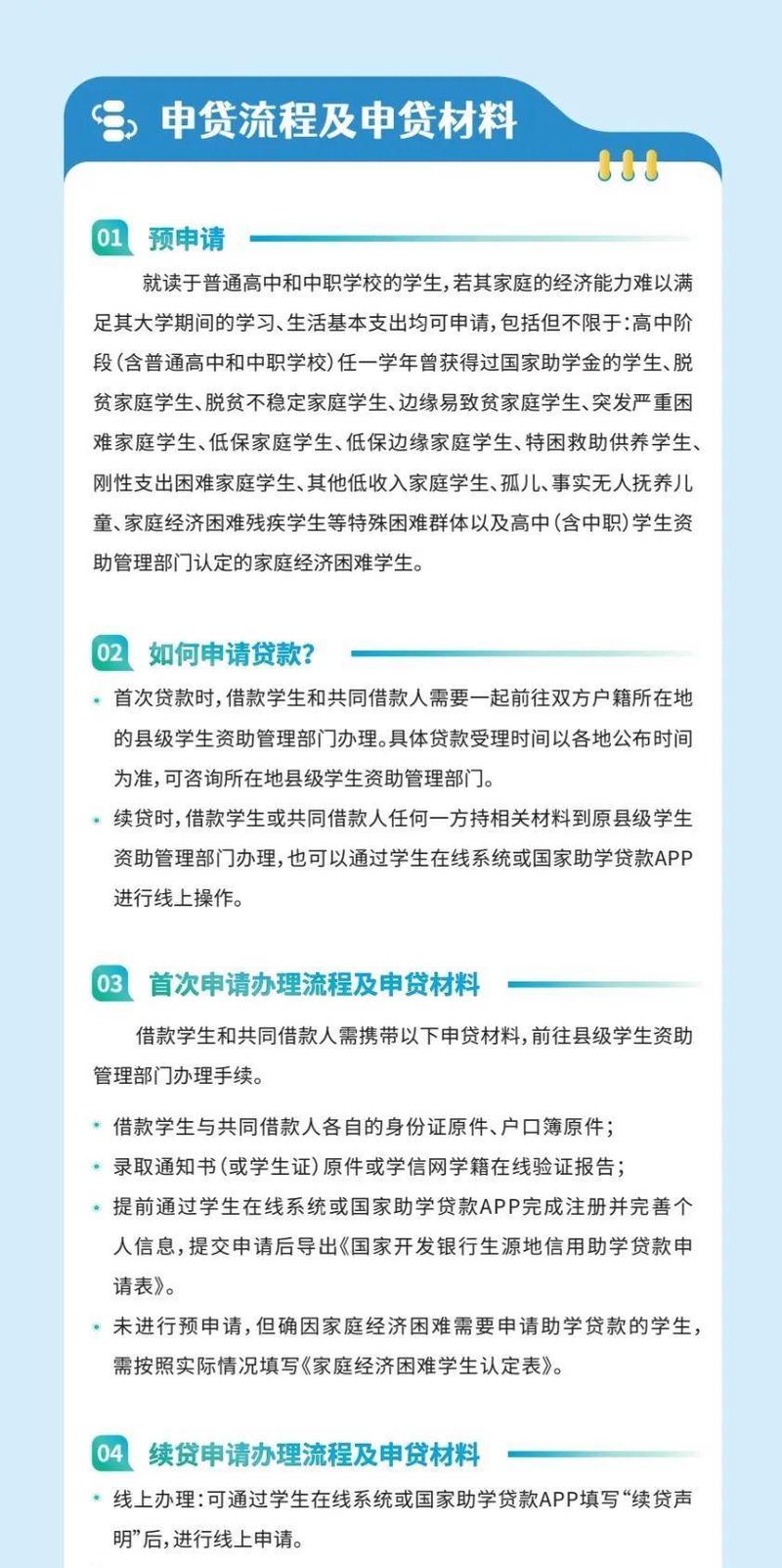 生源地信用助学贷款_校园地贷款申请流程_国家助学贷款额度利率期限