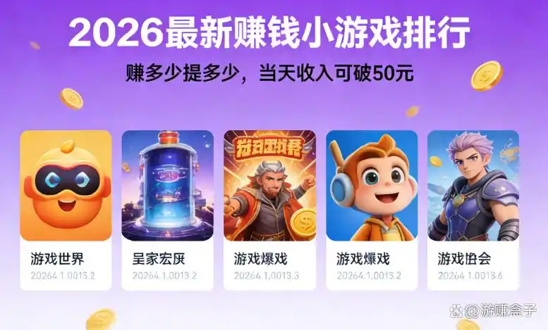 2026年游赚小游戏提现机制优化_合规休闲小游戏推荐_2026理财游戏有哪些